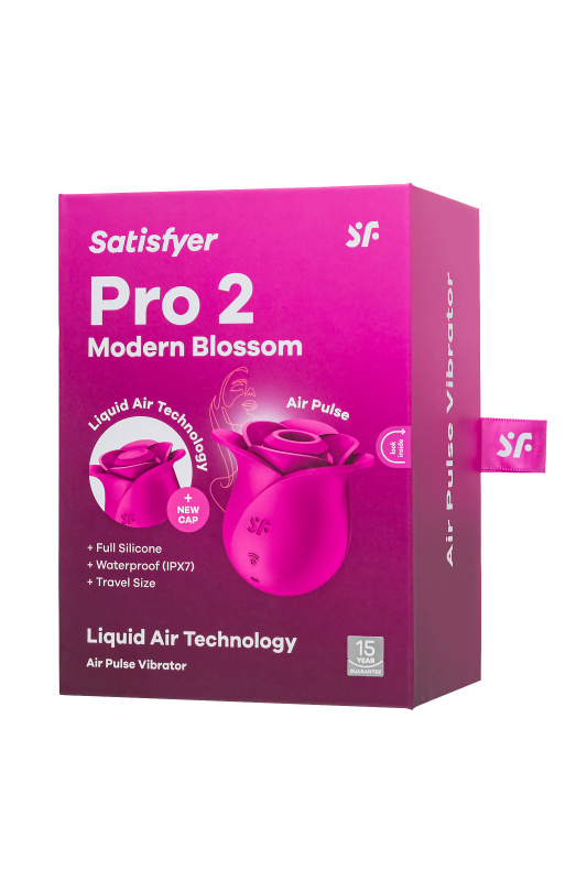 Изображение 11, Вакуум-волновой стимулятор клитора Satisfyer Pro 2 Modern Blossom, силикон, бордовый, 6,6 см, TFA-4065861