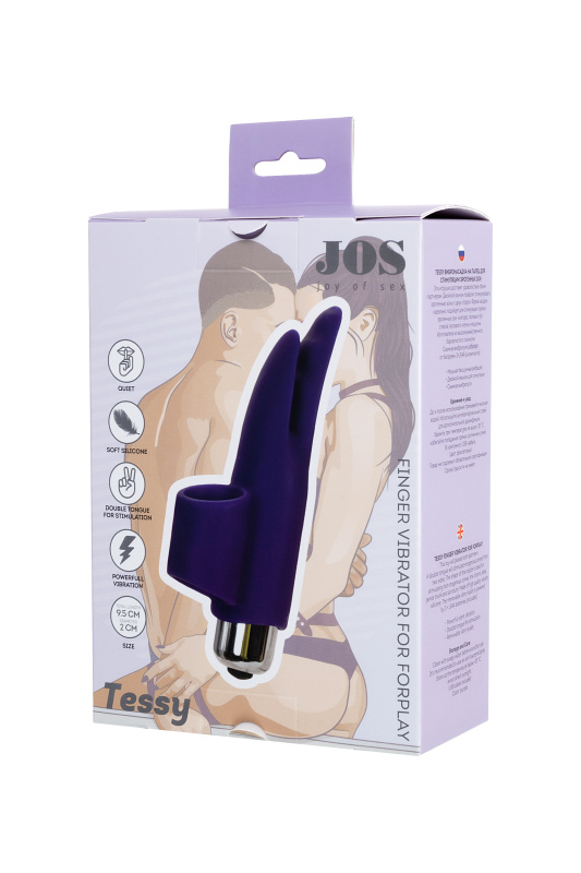 Изображение 11, Вибронасадка на палец JOS Tessy для прелюдий, силикон, фиолетовый, 9,5 см, TFA-782030
