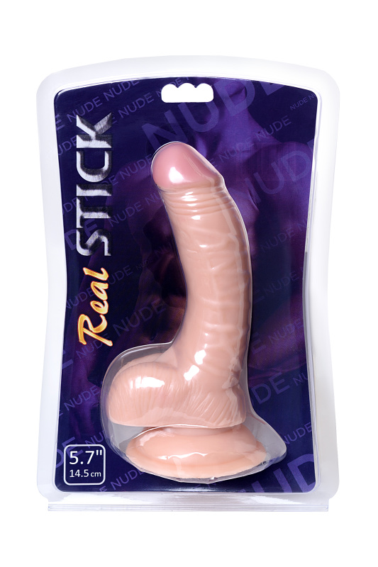 Изображение 9, Реалистичный фаллоимитатор RealStick Nude, PVC, телесный, 18 см, TFA-582002