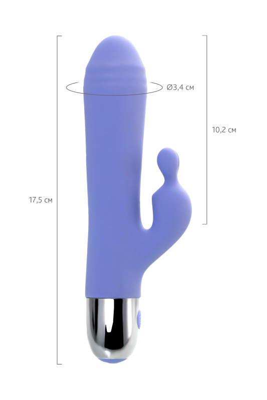 Изображение 10, Вибратор с клиторальной стимуляцией Flovetta Crocus, силикон, фиолетовый, 17,5 см, TFA-457708