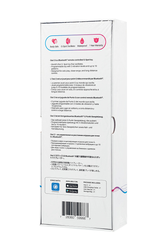 Изображение 11, Нереалистичный вибратор LOVENSE Osci 2 G-spot, силикон, розовый, 22 см, TFA-LE-07