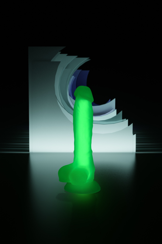 Изображение 11, Фаллоимитатор, светящийся в темноте, Beyond by Toyfa, Wade Glow, силикон, прозрачно-зеленый, 20 см, TFA-872006