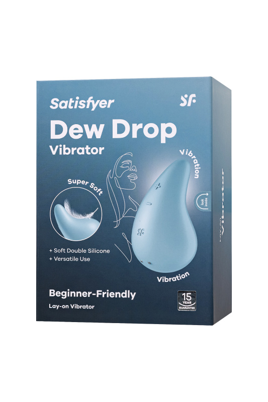 Изображение 8, Вибромассажер Satisfyer Dew Drop, силикон, голубой, 8,1 см, TFA-4066936