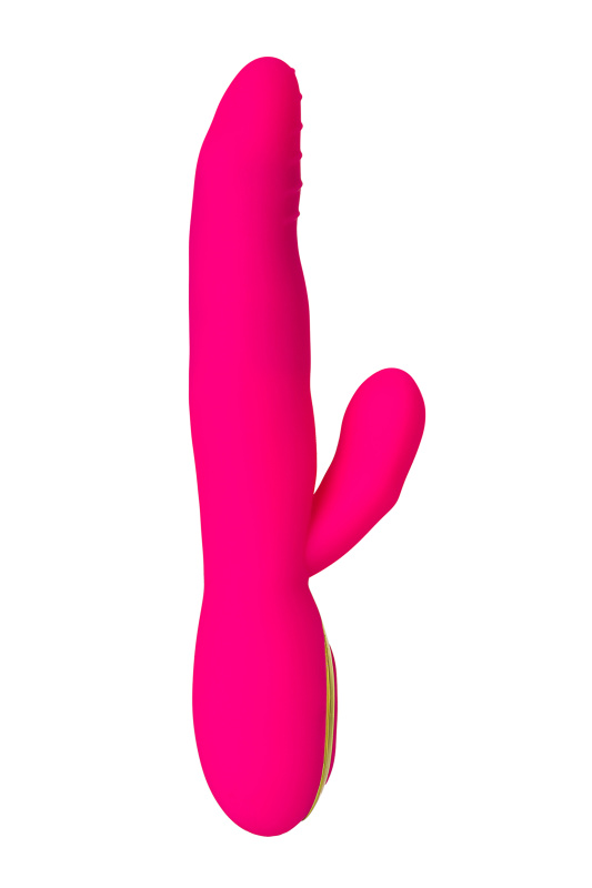 Изображение 5, Вибратор с подогревом для двойной стимуляции JOS NEGA, силикон, розовый, 22 см, TFA-783021
