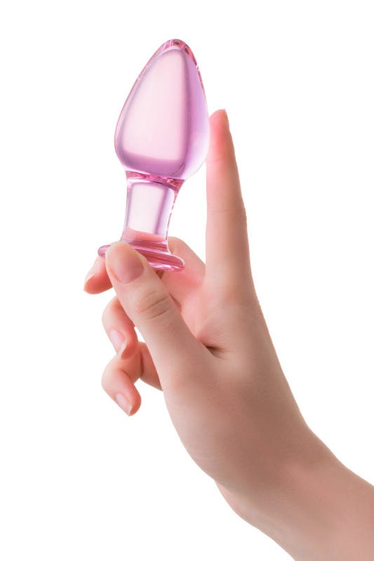 Изображение 5, Анальная втулка Sexus Glass, стекло, розовая, 10 см, Ø 4 см, TFA-912106
