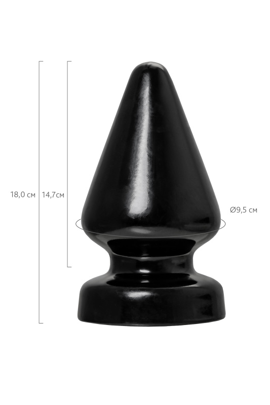 Изображение 3, Анальная втулка TOYFA POPO Pleasure Draco α, PVC, черная, 18 см, Ø 9,5 см, TFA-731454
