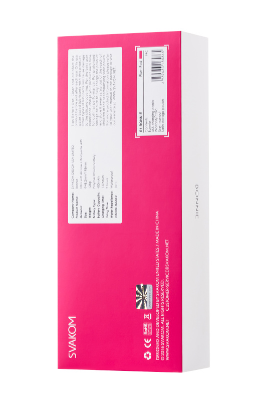Изображение 7, Вибратор Svakom Bonnie, силикон, розовый, 19,8 см, TFA-S1