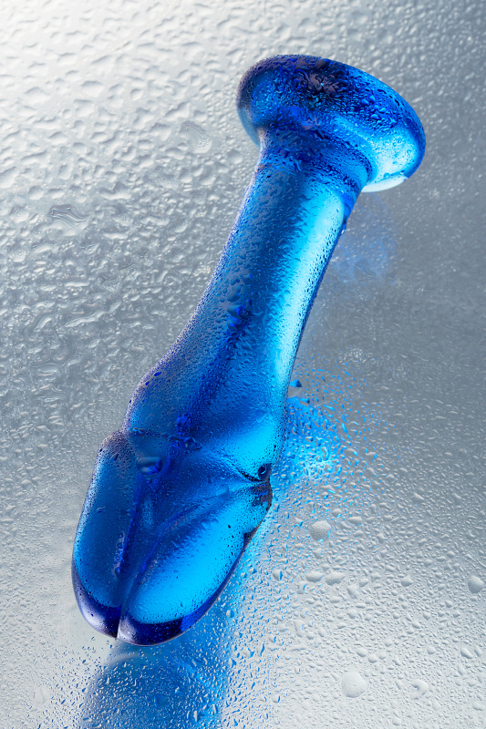 Изображение 8, Анальный фаллоимитатор Sexus Glass, стекло, синий, 13 см, TFA-912186