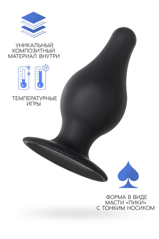 Изображение 1, Анальная втулка Erotist Spade L, сайлекспан, чёрный, 11 см, TFA-541323