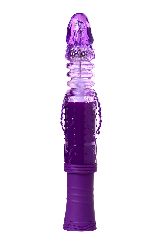 Изображение 6, Вибратор Штучки-дрючки с клиторальным стимулятором, TPR, фиолетовый, 23 см, TFA-690502