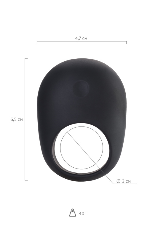 Изображение 11, Эрекционное кольцо на пенис OIVITA, ORing Plus, силикон, черный, 6.5 см, TFA-OR-P