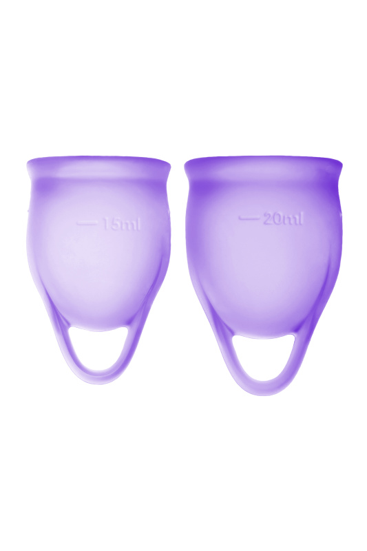 Изображение 4, Менструальная чаша Satisfyer Feel Confident, 2 шт в наборе, силикон, фиолетовый, FER-J1762-4