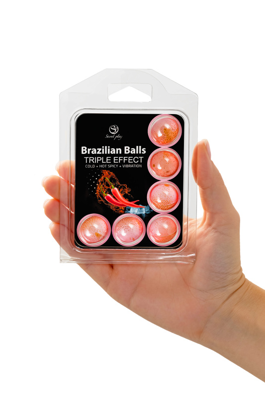 Изображение 4, Массажное масло SECRET PLAY BRAZILIAN BALLS, тройной эффект, 6 х 4 гр, TFA-3699-1