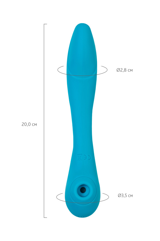 Изображение 9, Многофункциональный вибратор L'Eroina Cycla, силикон, голубой, 20 см, TFA-561032