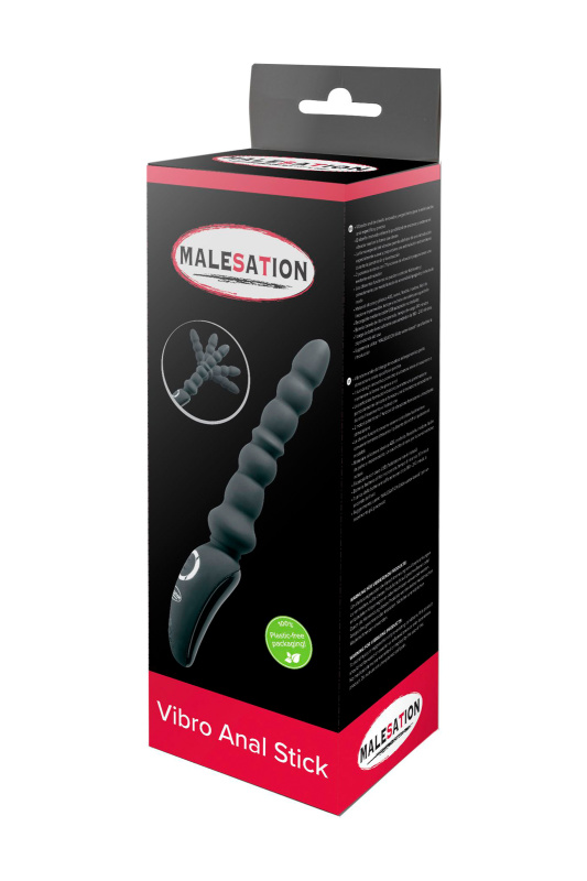 Изображение 4, Анальный вибростимулятор MALESATION Vibro Anal Stick, силикон, черный, TFA-31607