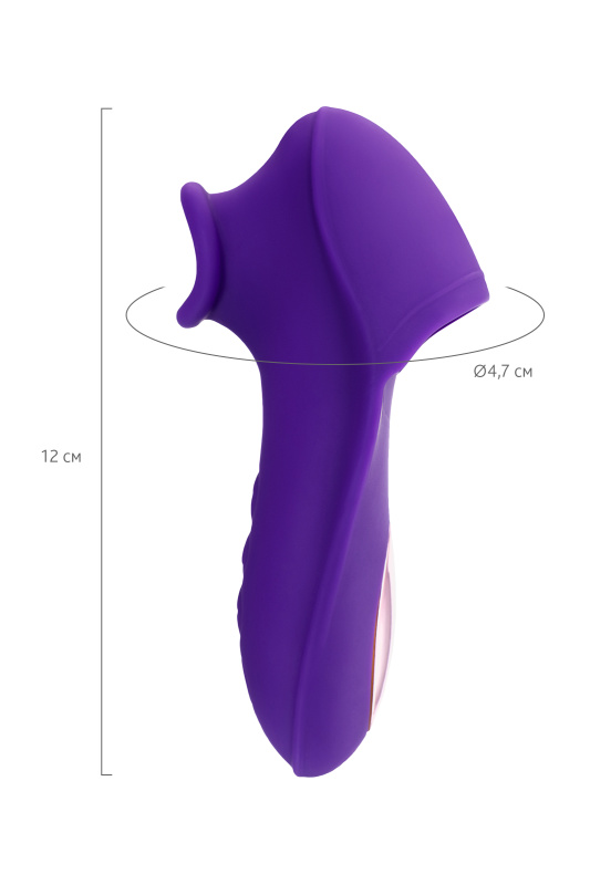 Изображение 9, Клиторальный стимулятор - насадка, силикон, фиолетовый, TFA-351019