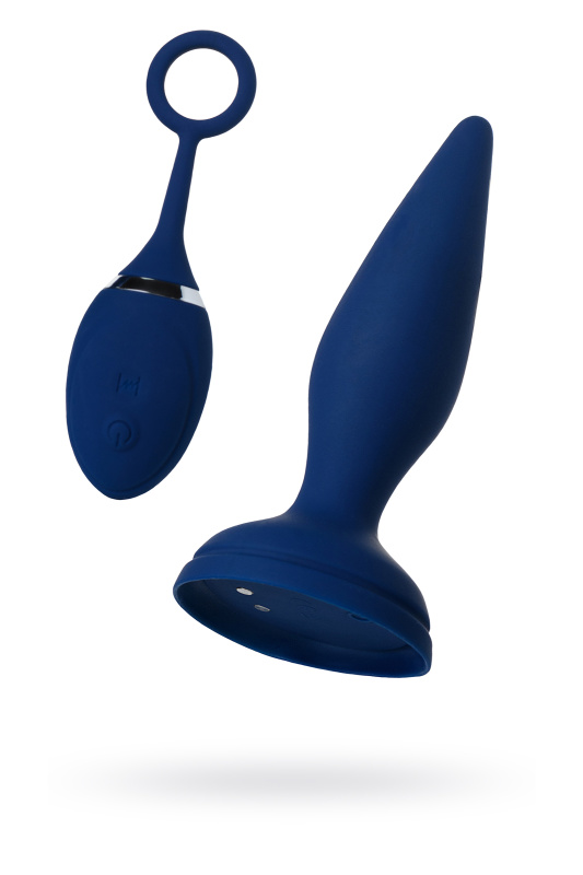 Анальная вибровтулка O'Play Unico с пультом ДУ, силикон, синий, 13,5 см., TFA-221001