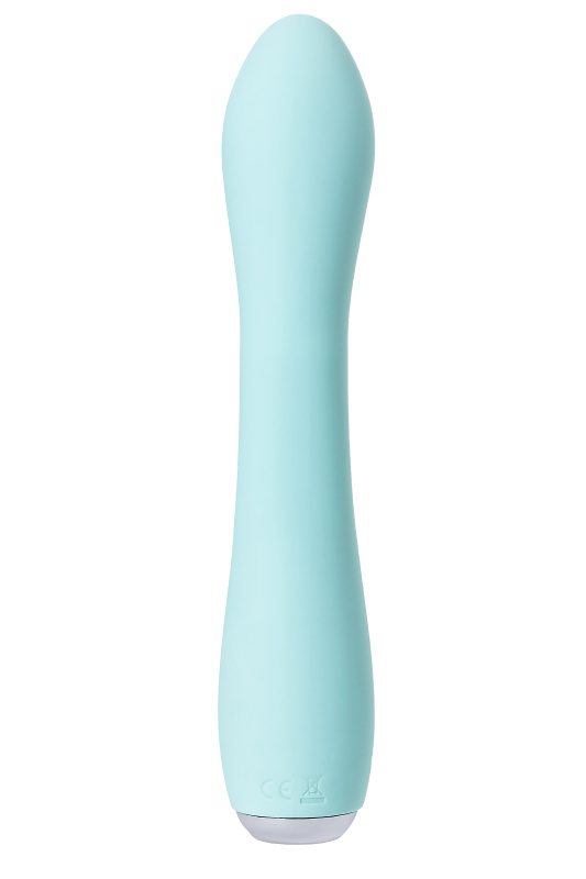Изображение 4, Вибратор с клиторальным стимулятором и язычком, JOS MILO, силикон, голубой, 20 см, TFA-783029