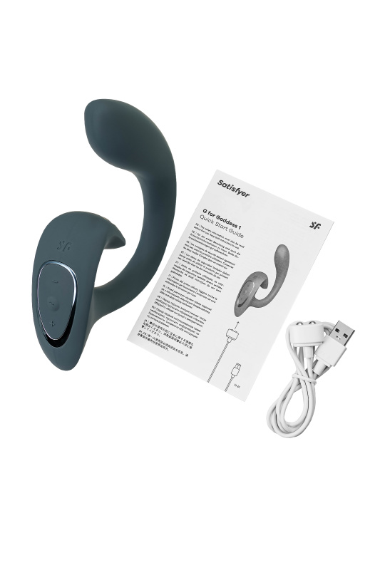 Изображение 7, Вагинально-клиторальный вибратор Satisfyer G for Goddess 1, темно-серый, 27 см, TFA-4065892