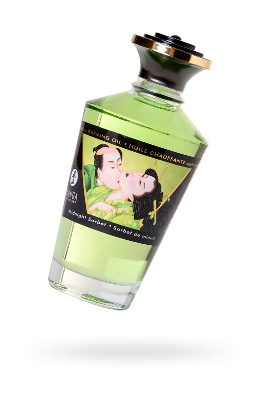 Изображение 1, Масло массажное для тела Shunga «Полночный щербет» (Midnight Sorbet), разогревающее, 100 мл., TFA-2216