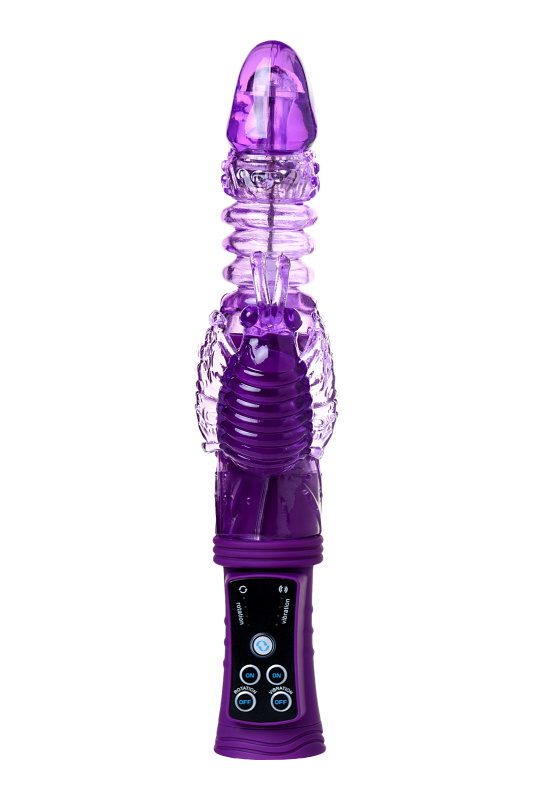 Изображение 4, Вибратор Штучки-дрючки с клиторальным стимулятором, TPR, фиолетовый, 23 см, TFA-690502