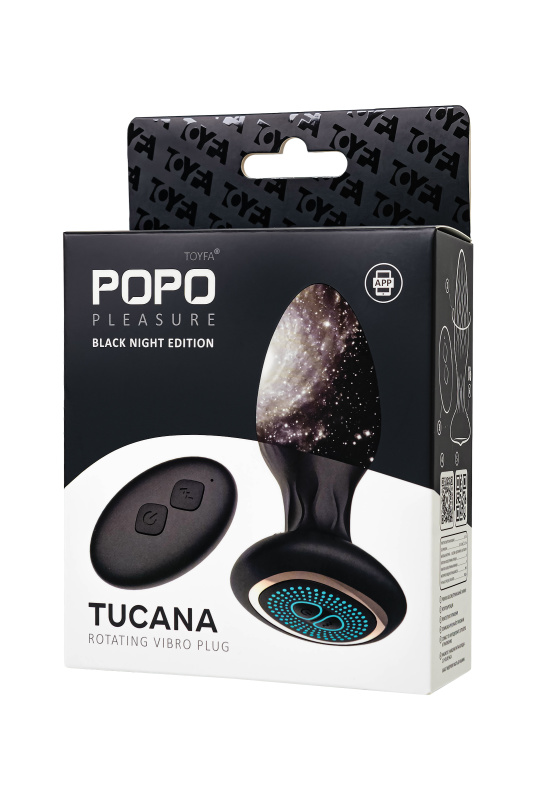 Изображение 14, Анальная вибровтулка с ротацией POPO Pleasure Tucana, с управлением от приложения и пульта, силикон, TFA-731456