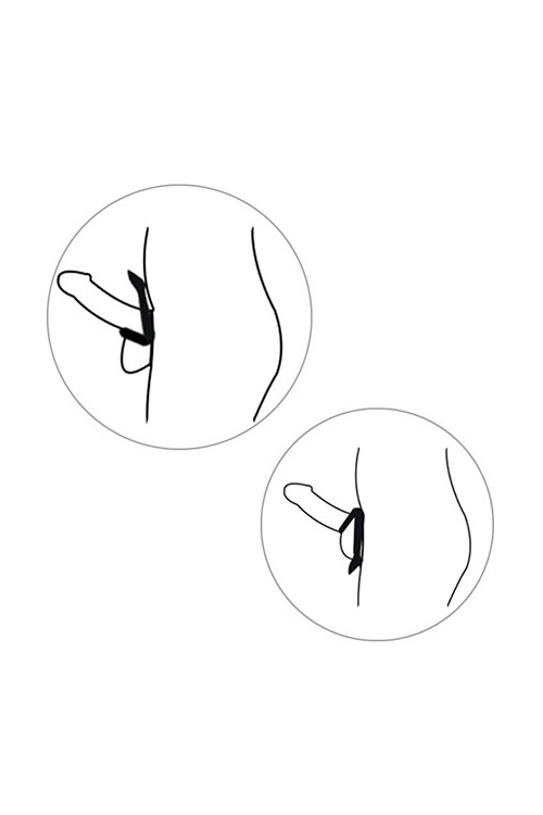 Изображение 4, Двойное эрекционное кольцо на пенис Levett Marcus, силикон, черное, TFA-16009
