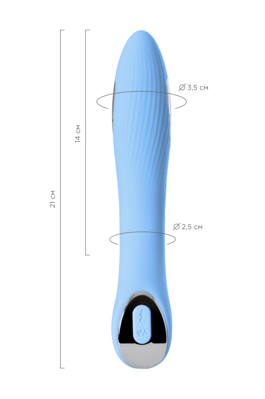 Изображение 18, Вибратор с электростимуляцией PHYSICS TESLA G-POINT, силикон, голубой, 21 см, TFA-796004
