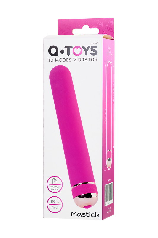 Изображение 7, Нереалистичный вибратор A-Toys by TOYFA Mastick, ABS пластик, розовый, 18 см, TFA-761055