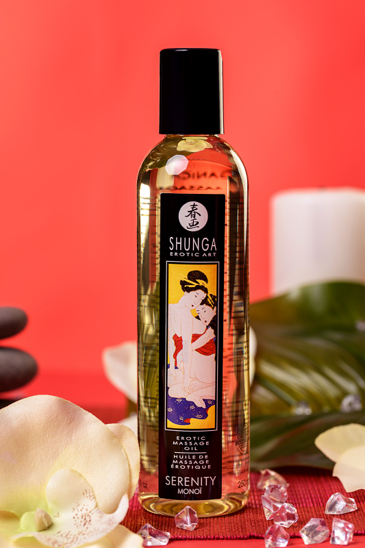 Изображение 17, Масло для массажа Shunga Serenity, натуральное, возбуждающее, цветочный, 240 мл., TFA-271013