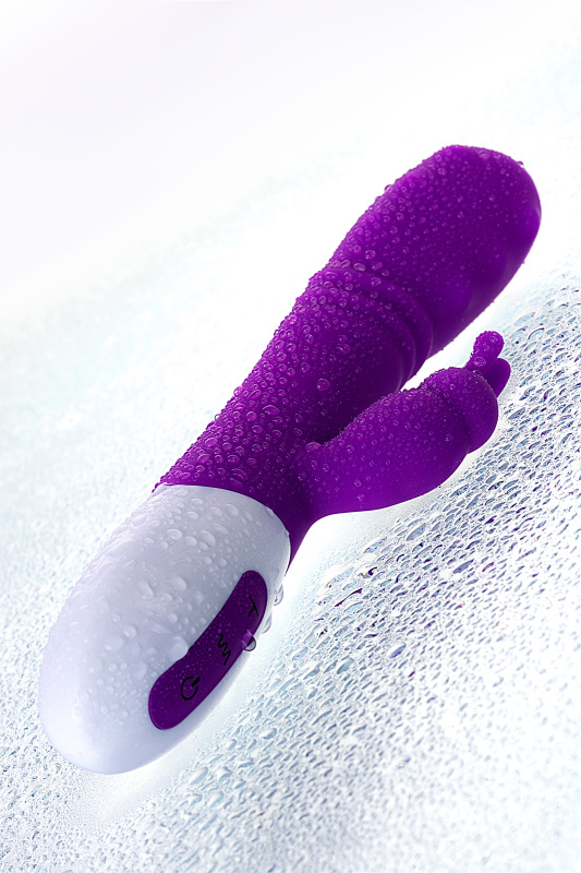 Изображение 16, Вибратор c клиторальным стимулятором JOS TATY с пульсирующими шариками, силикон, фиолетовый, 21,5 см, TFA-783001