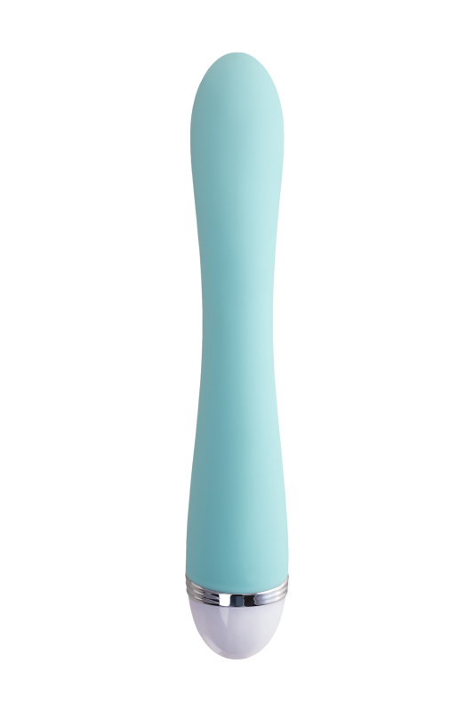 Изображение 4, Вибратор с клиторальным стимулятором Flovetta by Toyfa Iris, силикон, голубой, 22 см, TFA-457702