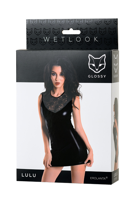 Изображение 5, Платье Glossy Lulu из материала Wetlook, черное, M, TFA-955023-M