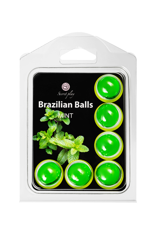 Изображение 2, Массажное масло SECRET PLAY BRAZILIAN BALLS, мята, 6 х 4 гр, TFA-3386-8