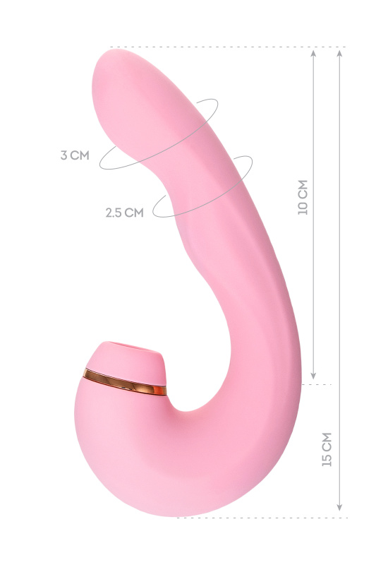 Изображение 12, Многофункциональный стимулятор клитора JOS JUNA, розовый, 15 см, TFA-783033