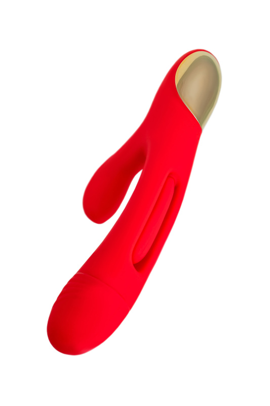Изображение 5, Виброкролик с двигающимся язычком JOS Patti, силикон, красный, 24 см, TFA-783055
