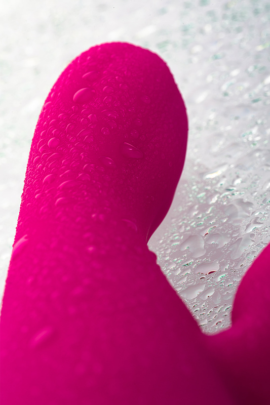Изображение 12, Вибратор с клиторальным стимулятором L'EROINA, силикон, розовый, 17 см, TFA-561003