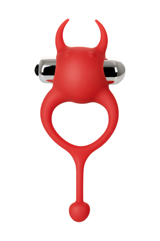 Изображение 3, Виброкольцо с хвостиком JOS NICK, силикон, красный, 13,5 см, TFA-782021