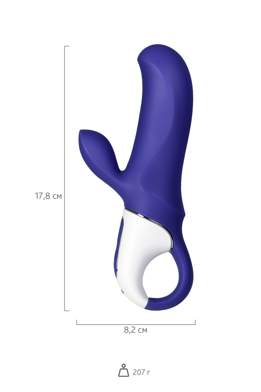 Изображение 6, Нереалистичный вибратор Satisfyer Vibes Magic Bunny, силикон, фиолетовый, 17,7 см., TFA-EE73-826-1017
