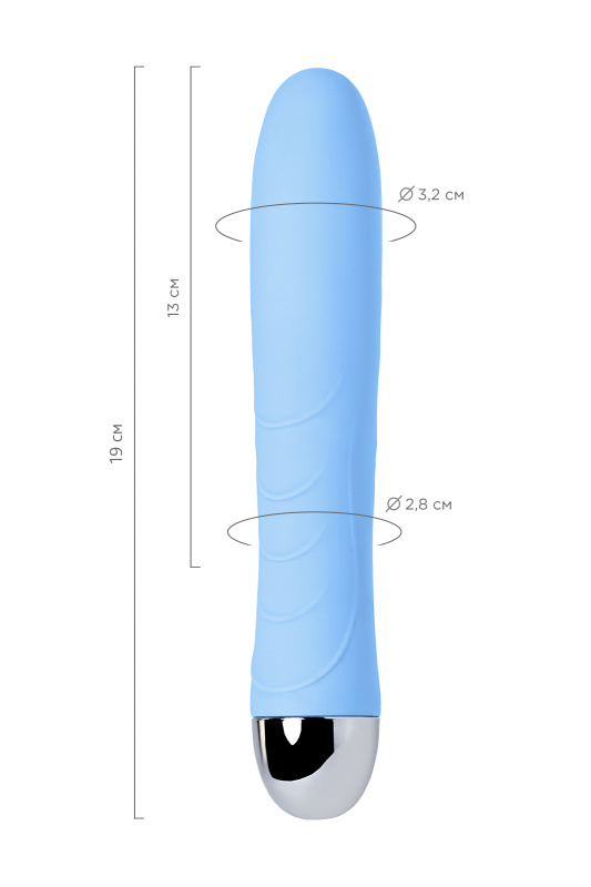 Изображение 18, Вибратор с функцией нагрева и пульсирующими шариками PHYSICS FAHRENHEIT, силикон, голубой, 19 см, TFA-796006
