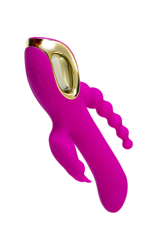 Изображение 6, Тройной вибратор A-Toys by TOYFA TRINNY, силикон, фиолетовый, 21,5 см, TFA-761066