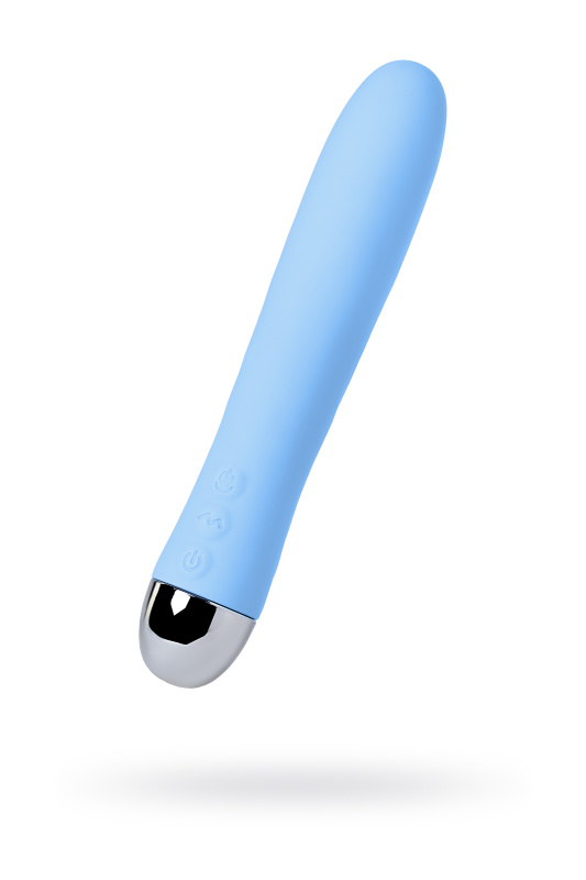 Вибратор с функцией нагрева и пульсирующими шариками PHYSICS FAHRENHEIT, силикон, голубой, 19 см, TFA-796006