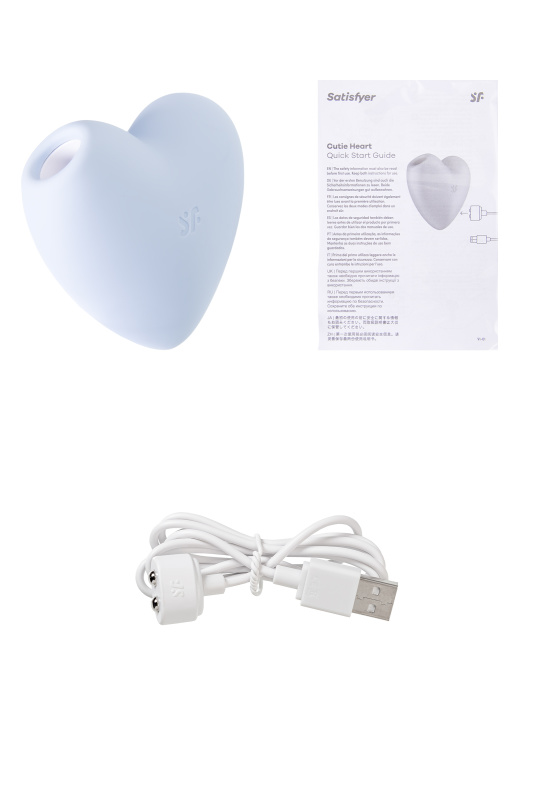 Изображение 9, Вакуум-волновой бесконтактный стимулятор клитора Satisfyer Cutie Heart, силикон, голубой, TFA-J2018-276-2