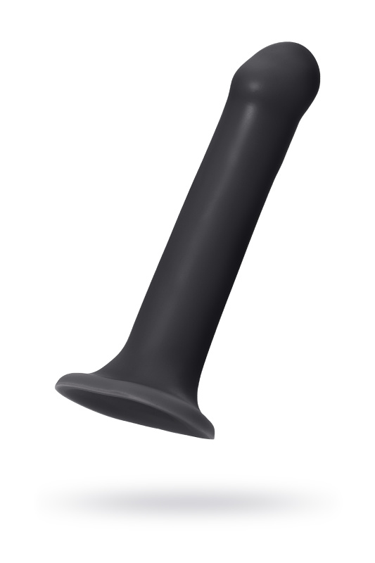 Ремневой нереалистичный страпон на присоске Strap-on-me, L, силикон, черный, 19 см, TFA-6013151