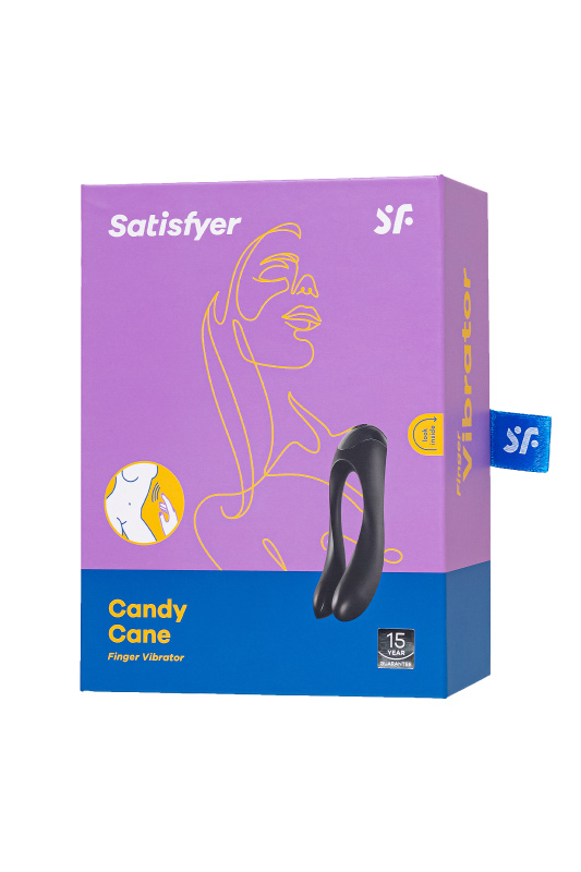Изображение 9, Многофункциональный стимулятор для пар Satisfyer Partner Candy Cane, силикон, чёрный, TFA-J2018-121-2