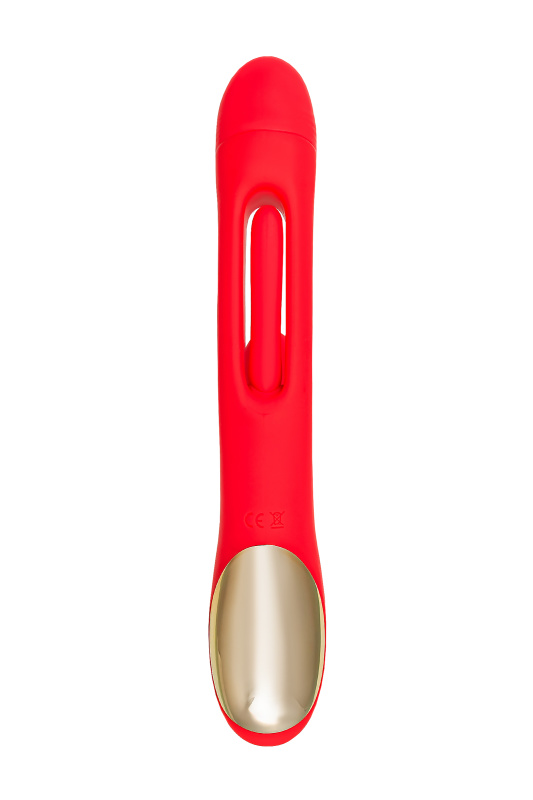 Изображение 2, Виброкролик с двигающимся язычком JOS Patti, силикон, красный, 24 см, TFA-783055