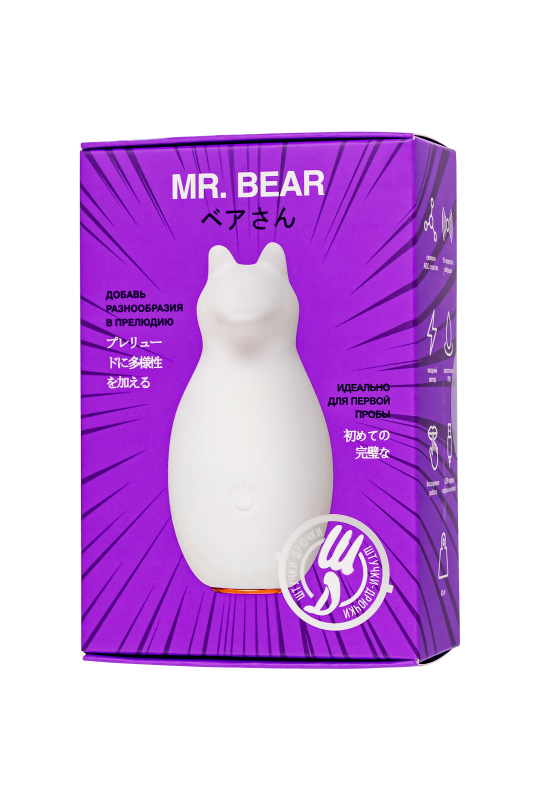 Изображение 10, Вибратор Штучки-Дрючки, Mr. Bear, белый, силикон, 7,5 см, TFA-691002