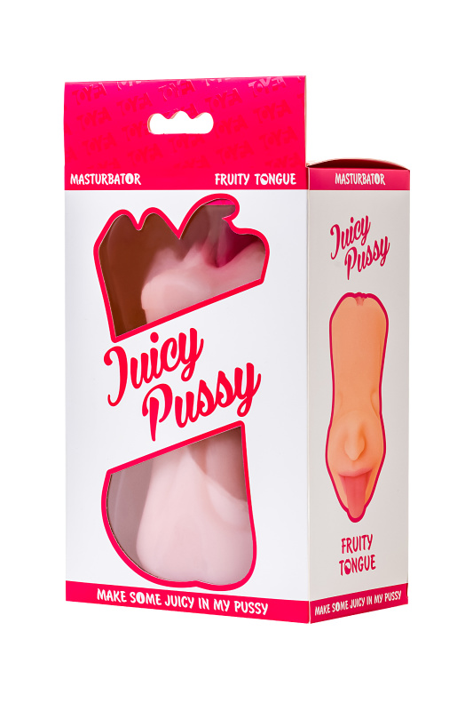 Изображение 10, Мастурбатор реалистичный TOYFA Juicy Pussy Fruity Tongue, рот и вагина, TPE, телесный,19 см, TFA-893019