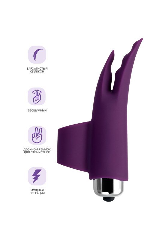 Изображение 13, Вибронасадка на палец JOS Tessy для прелюдий, силикон, фиолетовый, 9,5 см, TFA-782030