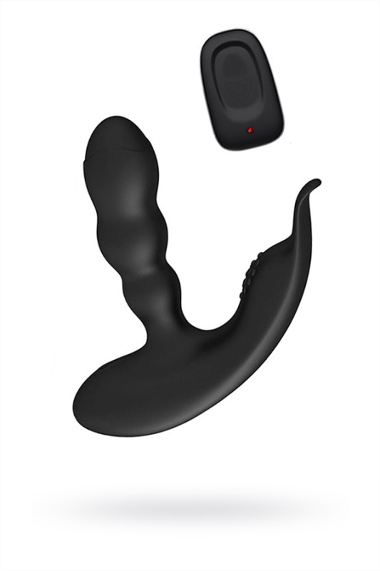 Стимулятор простаты Levett Jonas, силикон, чёрный, 12,5 см, TFA-17046